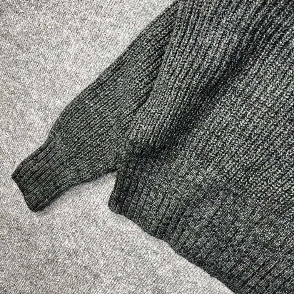 A.N.A Sweater Womens Medium Black Cotton Crew Neck Tight Knit Ribbed Warm Winter